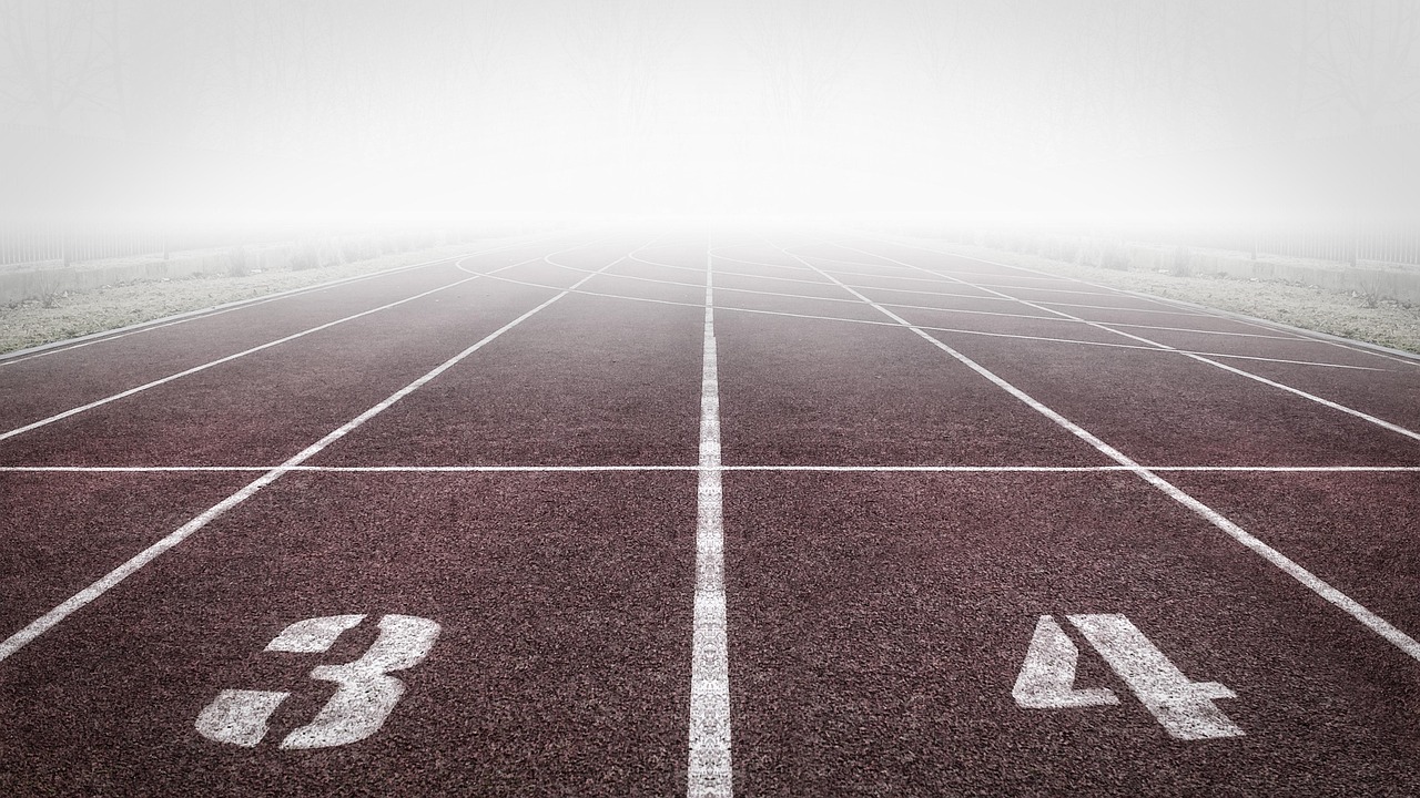 Running track, numbers, fog — Online TRT Clinic That Adapts to Your Lifestyle and Needs